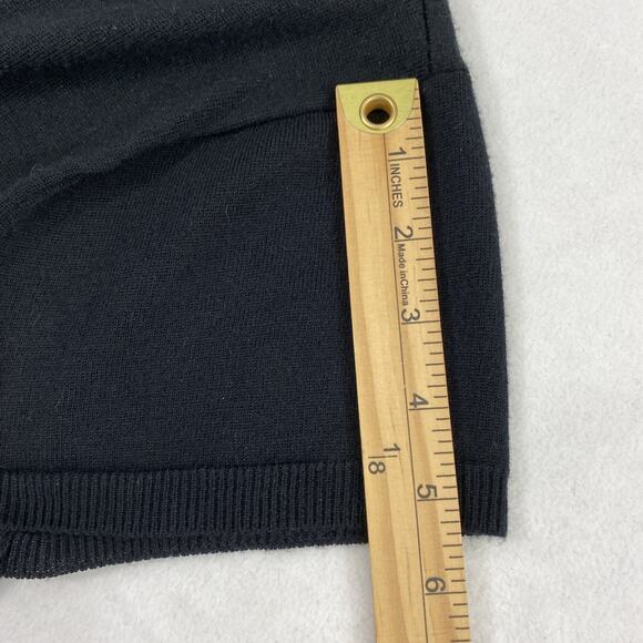 Womens Short Cardigan Size 1X  Black Open Circular Front Sweater Jacket - Picture 8 of 8